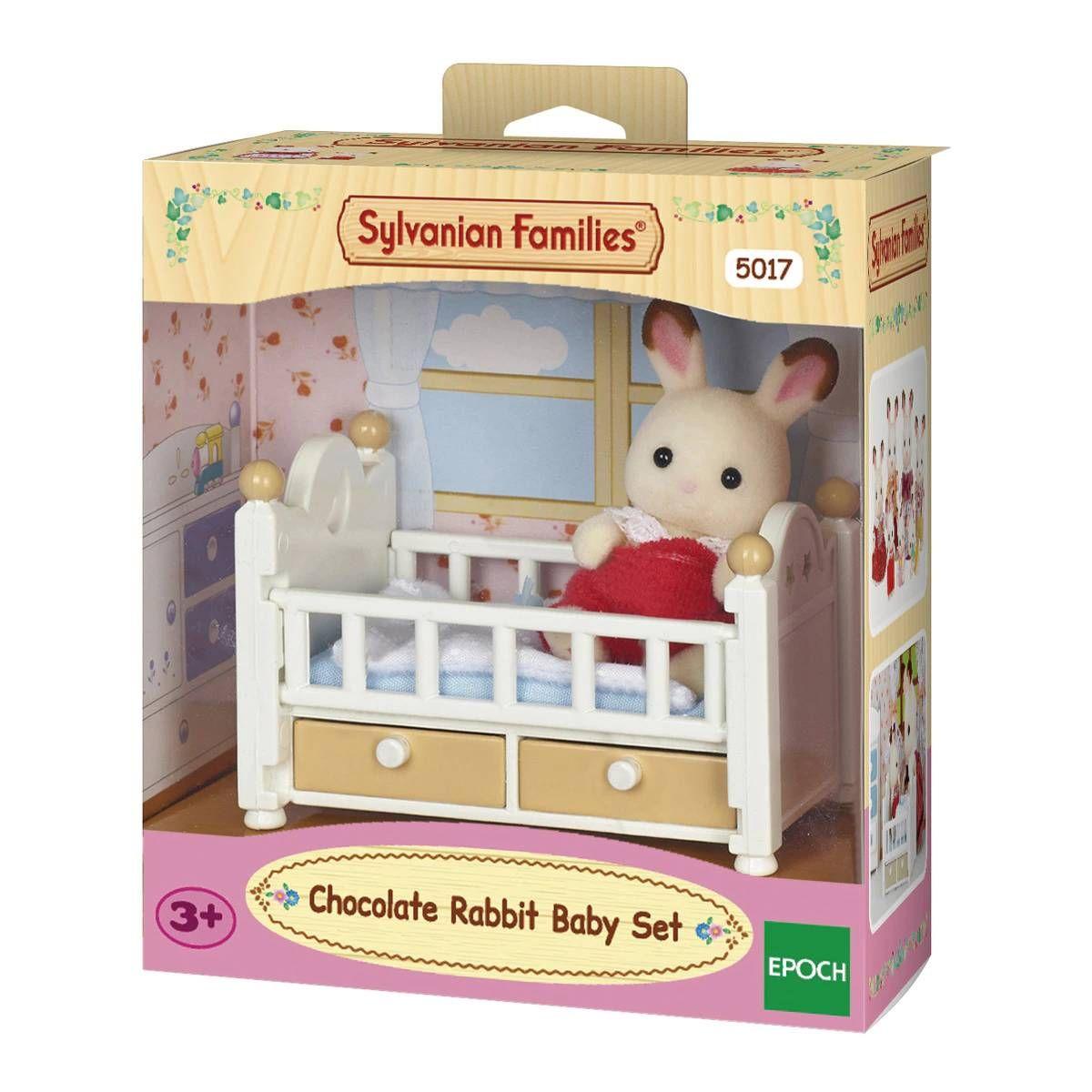 SET DE CUNA CREMA CONEJO CHOCOLATE  SYLVANIAN FAMILIES-3