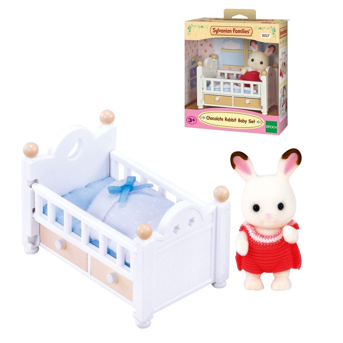 SET DE CUNA CREMA CONEJO CHOCOLATE  SYLVANIAN FAMILIES-4