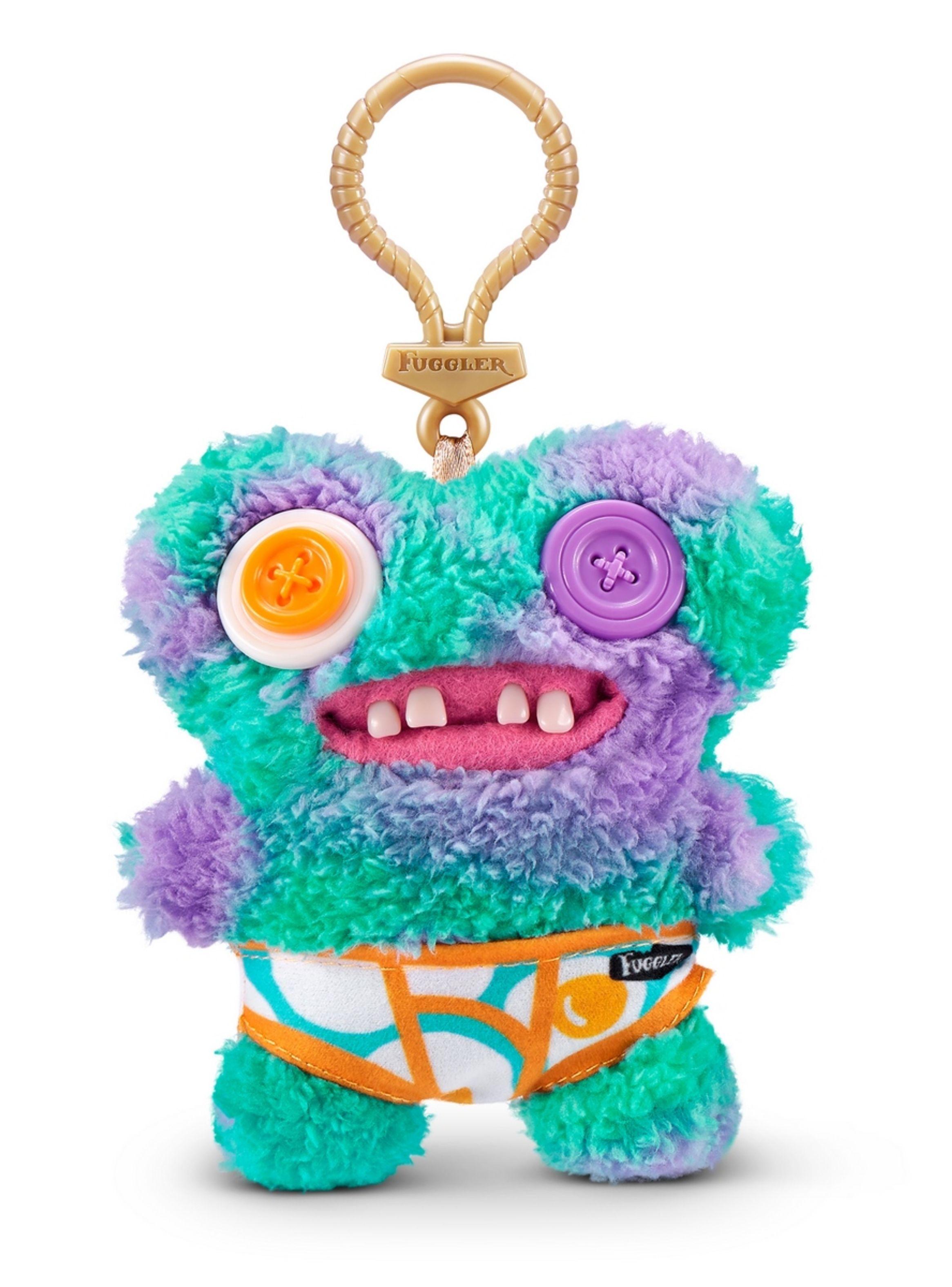 PELUCHE LLAVERO FUGGLERS DE 13 CMS DE ZURU - VERDE Y MORADO-0