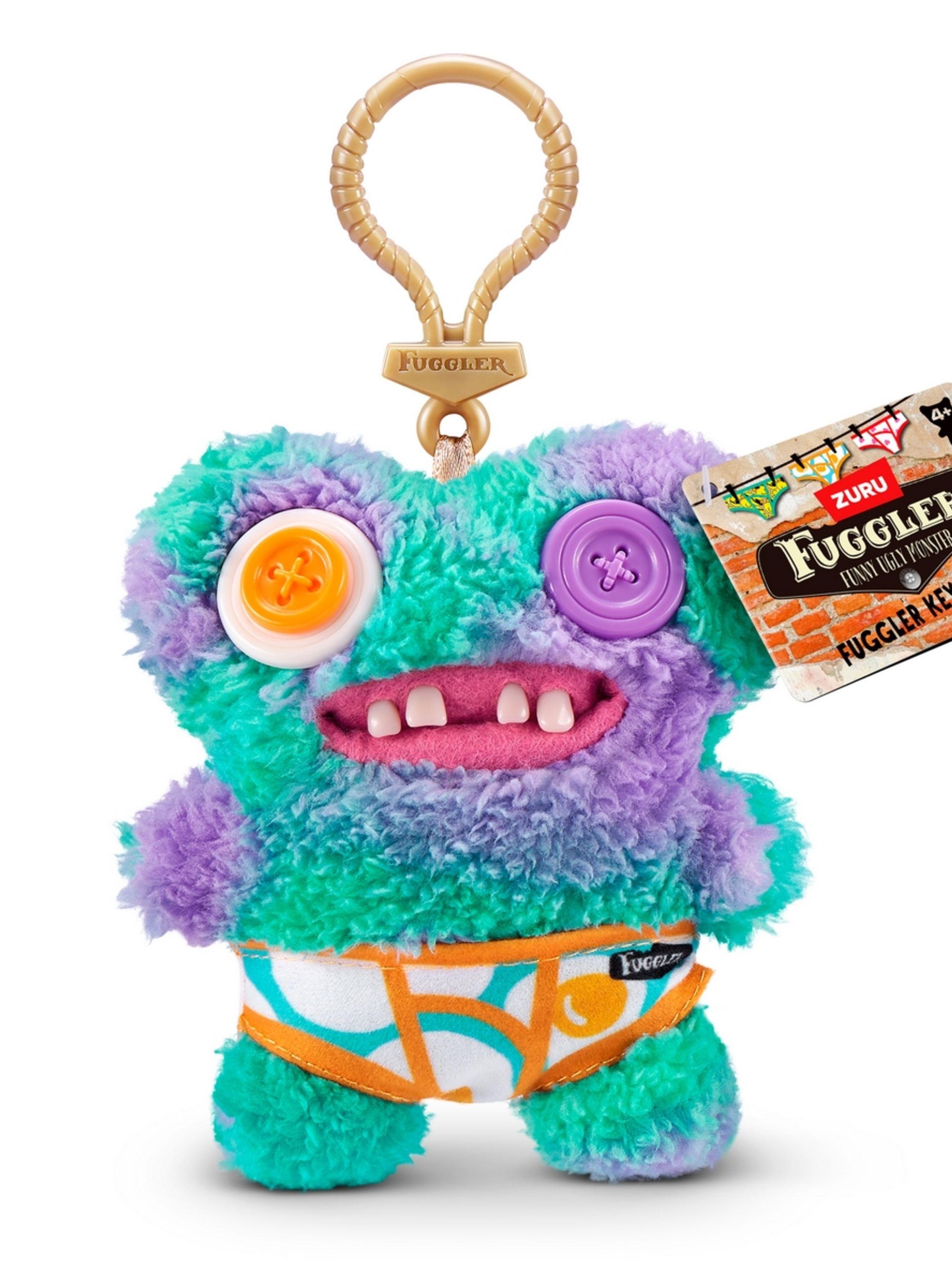 PELUCHE LLAVERO FUGGLERS DE 13 CMS DE ZURU - VERDE Y MORADO-1