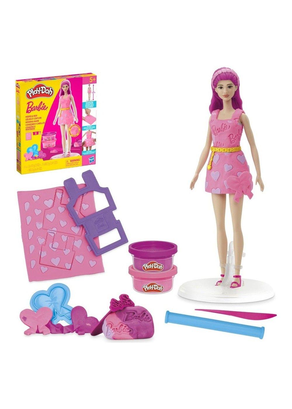 PLAY-DOH BARBIE MUÑECAS - CORAZONES Y CABELLOS-3