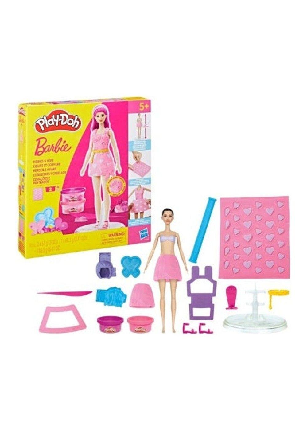 PLAY-DOH BARBIE MUÑECAS - CORAZONES Y CABELLOS-5