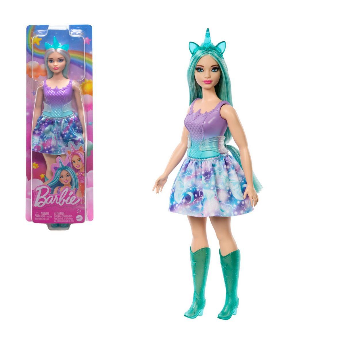 BARBIE FANTASIA A MUÑECA UNICORNIO - FALDA MORADA UNICORNIO-0