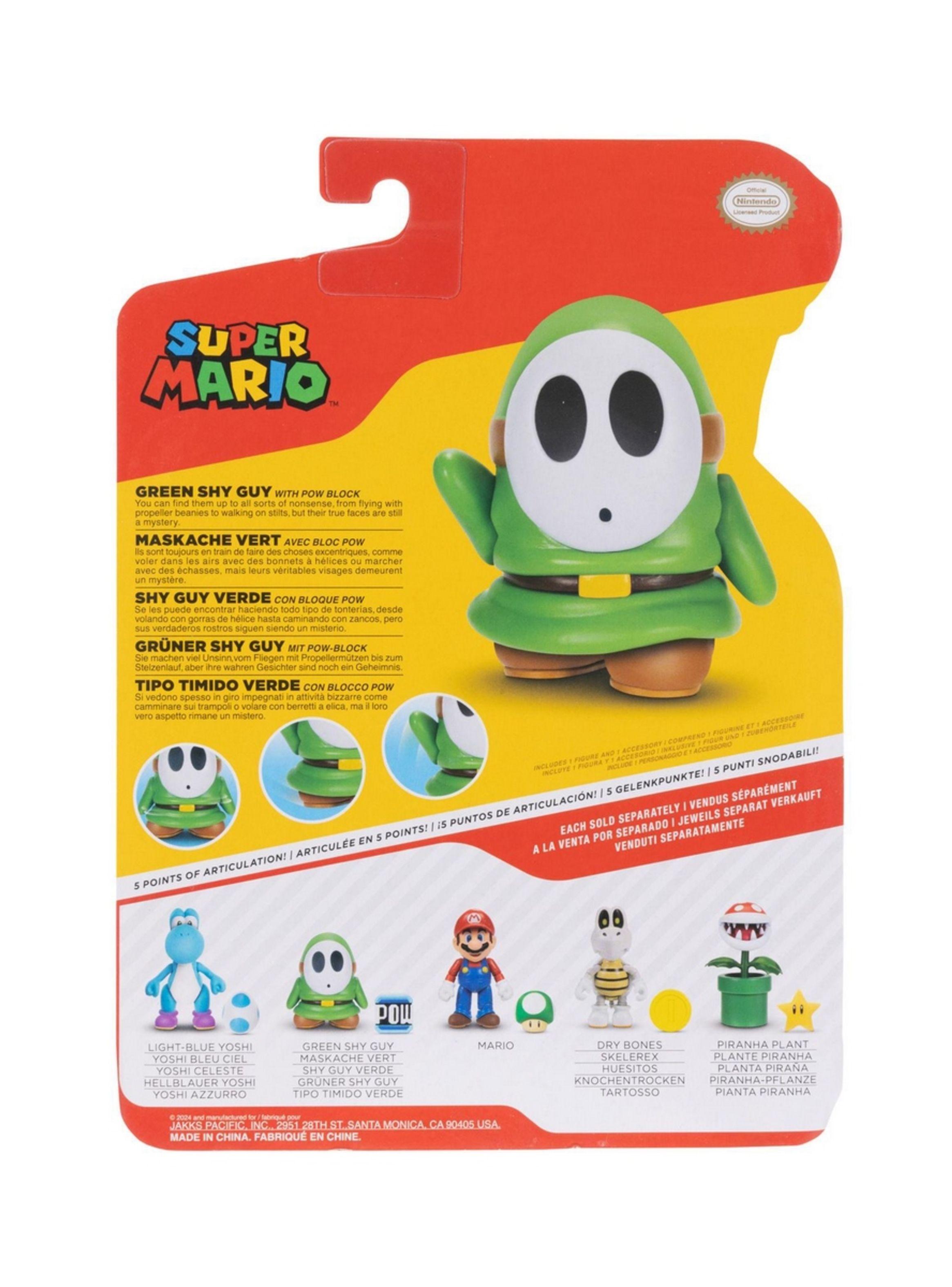 Figura NINTENDO Shy Guy verde colección Super Mario-2
