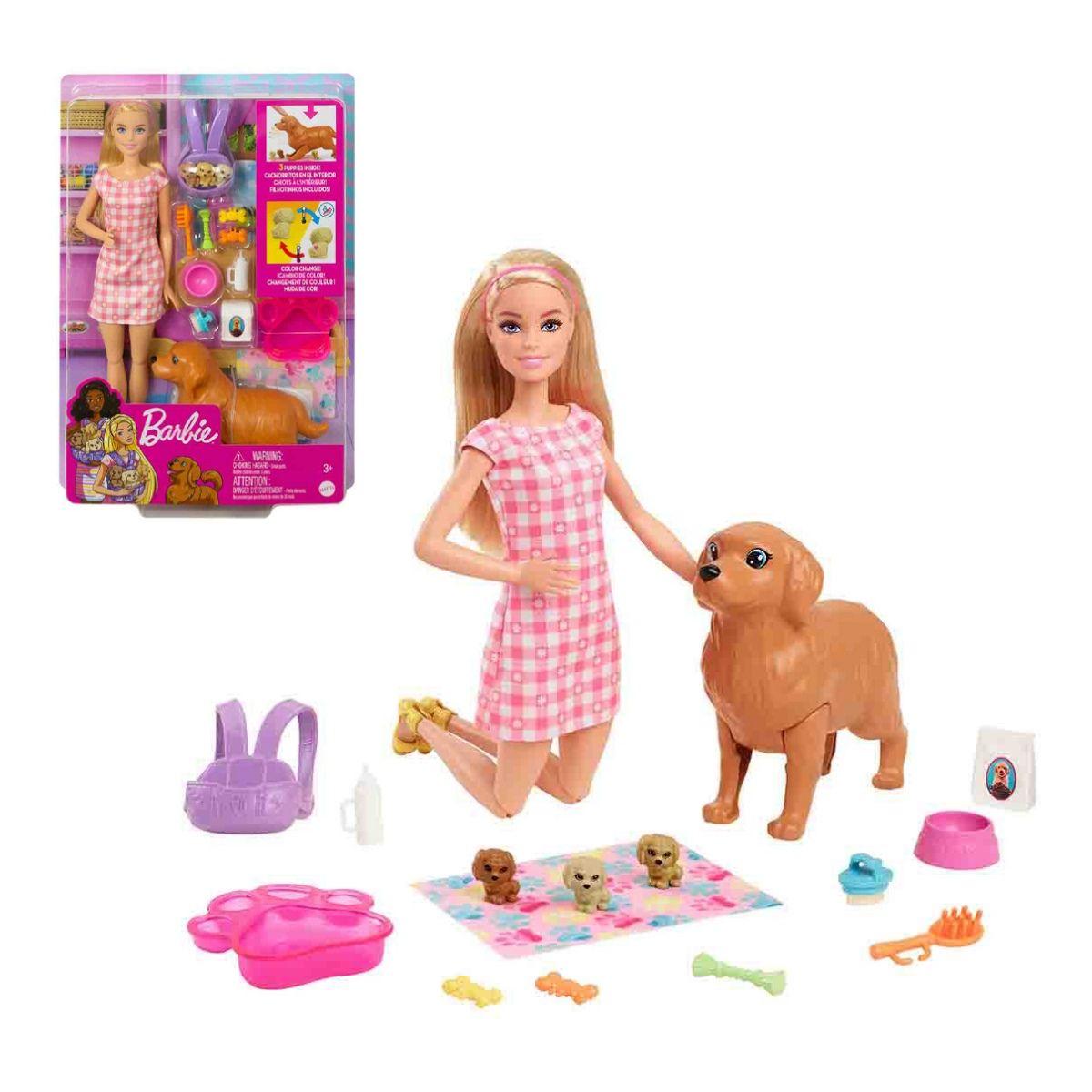 Muñeca Barbie cachorros recién nacidos para bebé-3