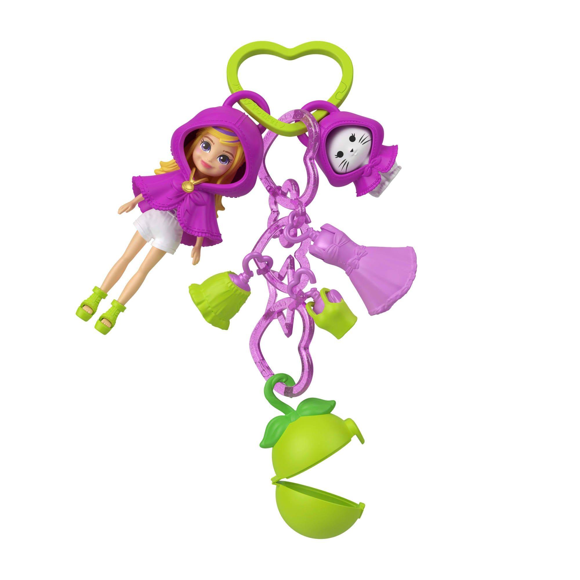 POLLY POCKET LLAVERO FASHION CHARMS - KIT DE LLAVERO MORADO-5