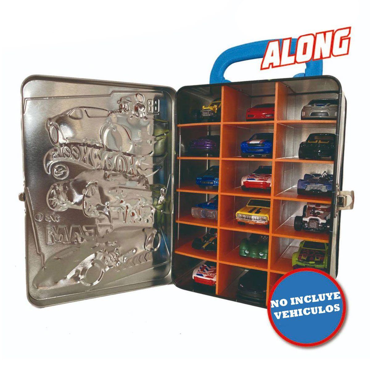 CAJA METALICA PORTAUTOS HOTWHEELS DISEÑO C-1