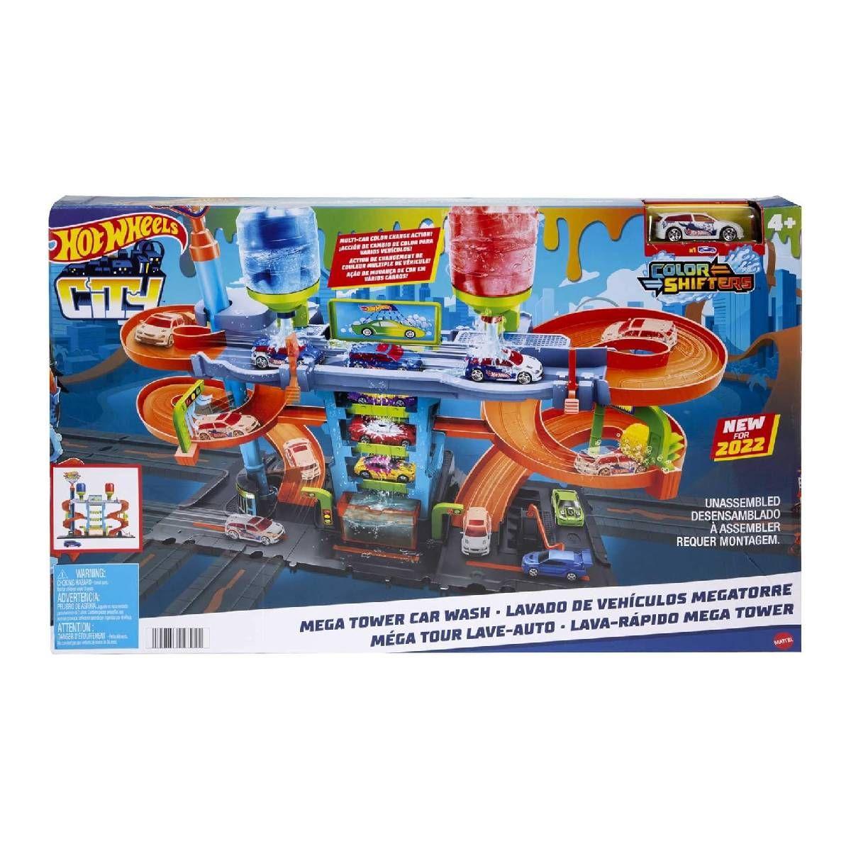 HOT WHEELS CITY AUTOLAVADO MEGA TORRE-7
