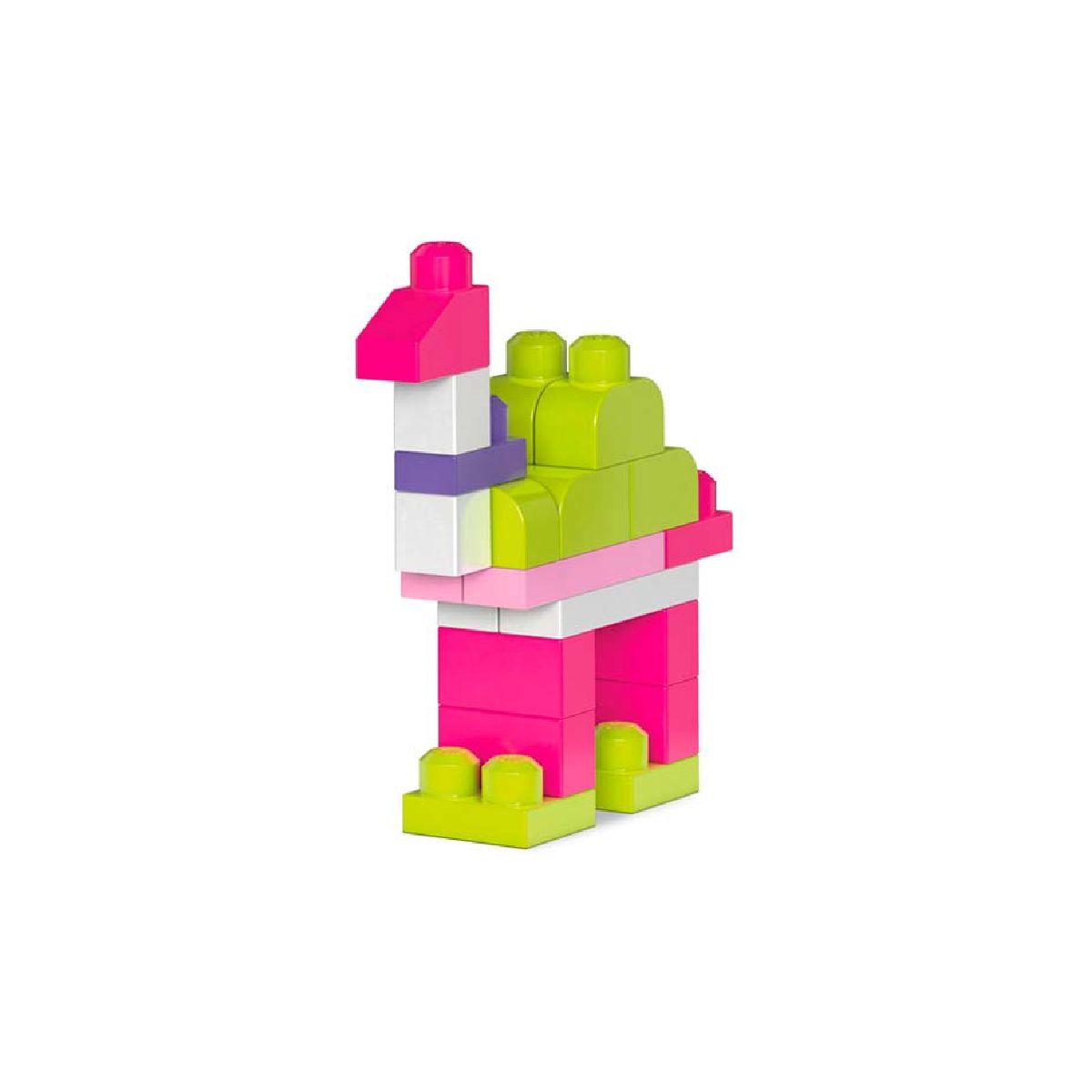 Mega Block Gran Bolsa Rosa Para Construir-3