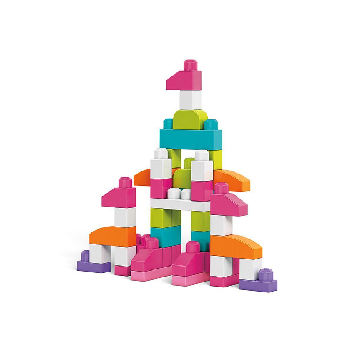 Mega Block Gran Bolsa Rosa Para Construir-7