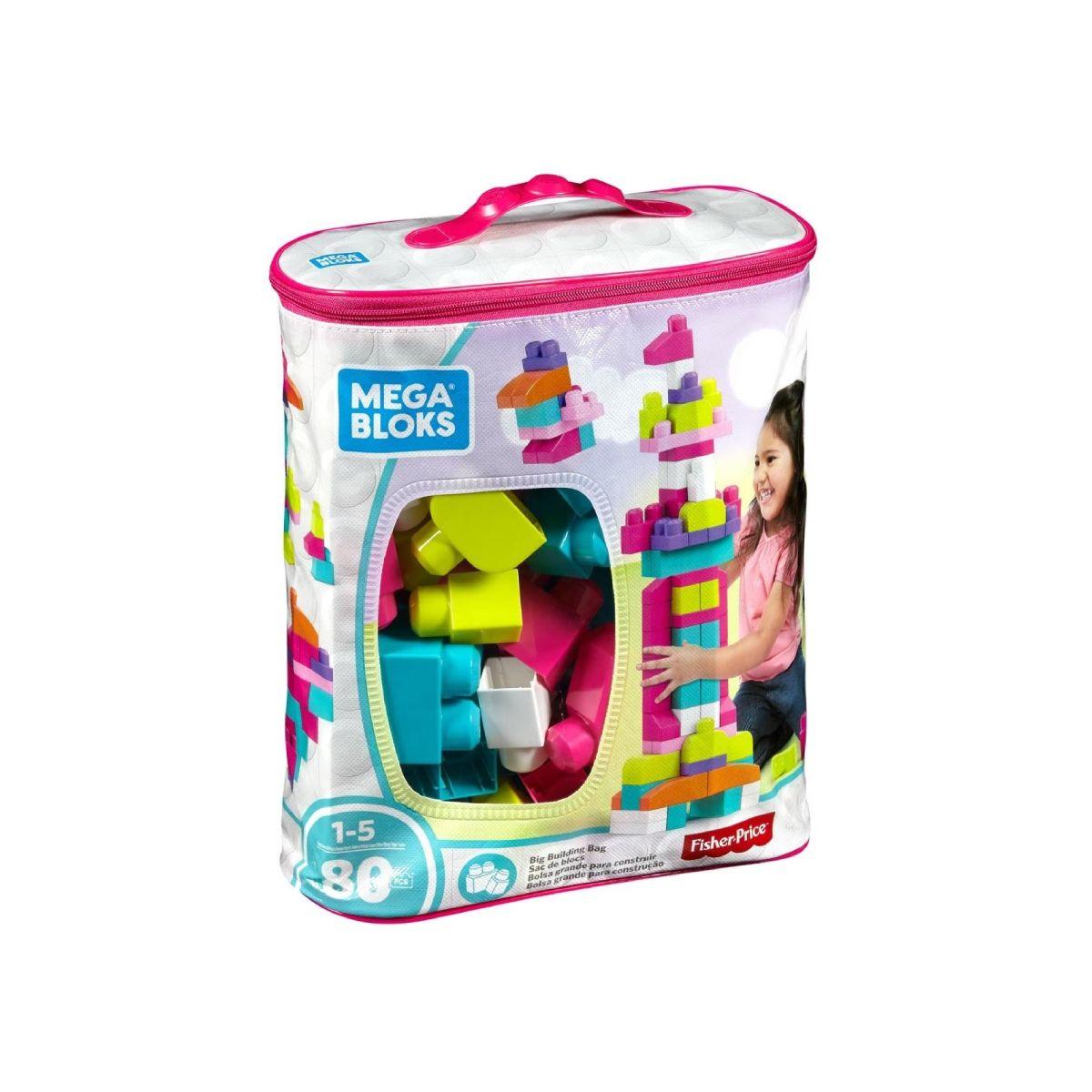 Mega Block Gran Bolsa Rosa Para Construir-8