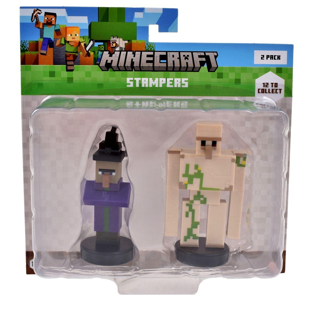 PACK DE 2 FIGURAS TIMBRE MINECRAFT - BRUJA-3