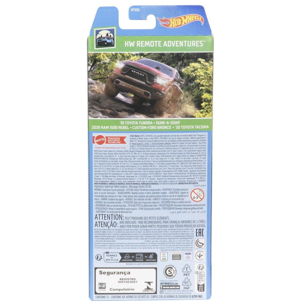 PACK 5 AUTOS BASICOS HOTWHEELS - HW REMOTE ADVENTURES-2