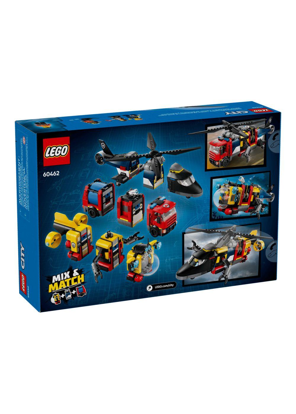 REMIX HELICOPTERO CAMION DE BOMBEROS Y SUBMARINO LEGO CITY-8