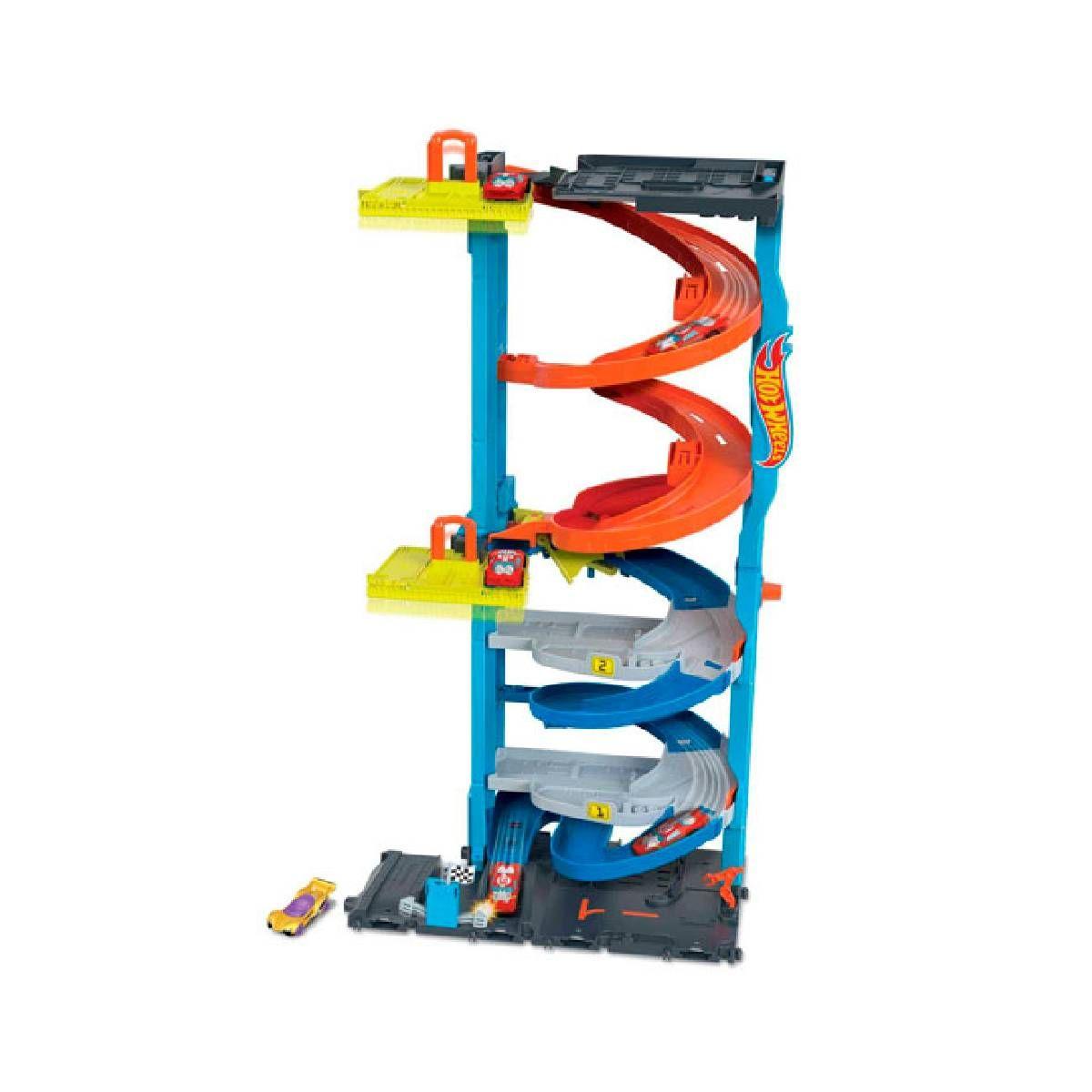 Hot Wheels Pista De Juguete Torre De Carreras Doble Altura-2