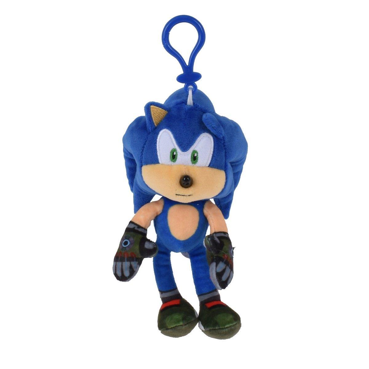 Peluche De 15 Cms Con Clip Para Colgar Sonic - Sonic Garra-0