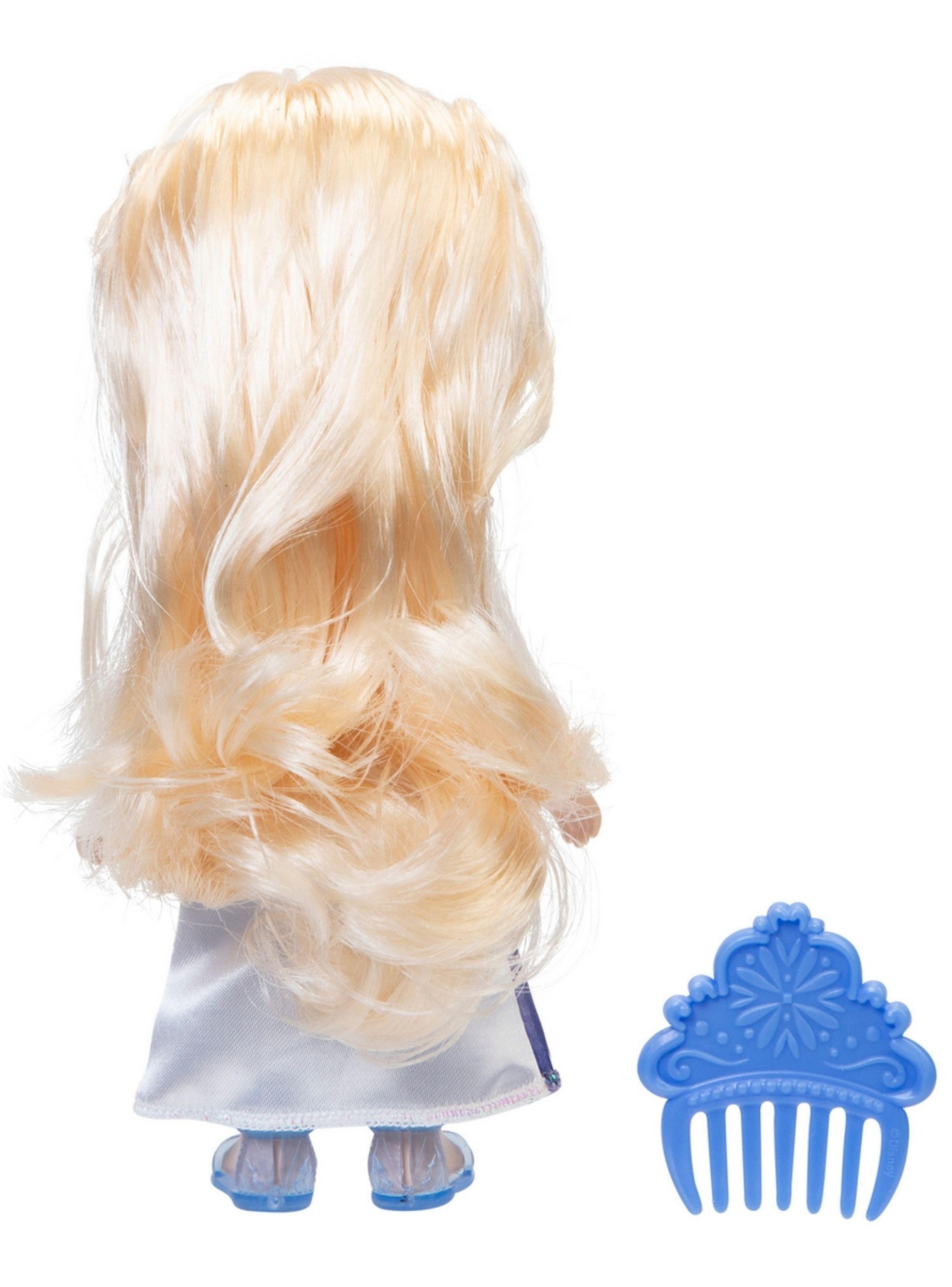 Muñeca con accesorios frozen de disney - elsa vestido blanco-4