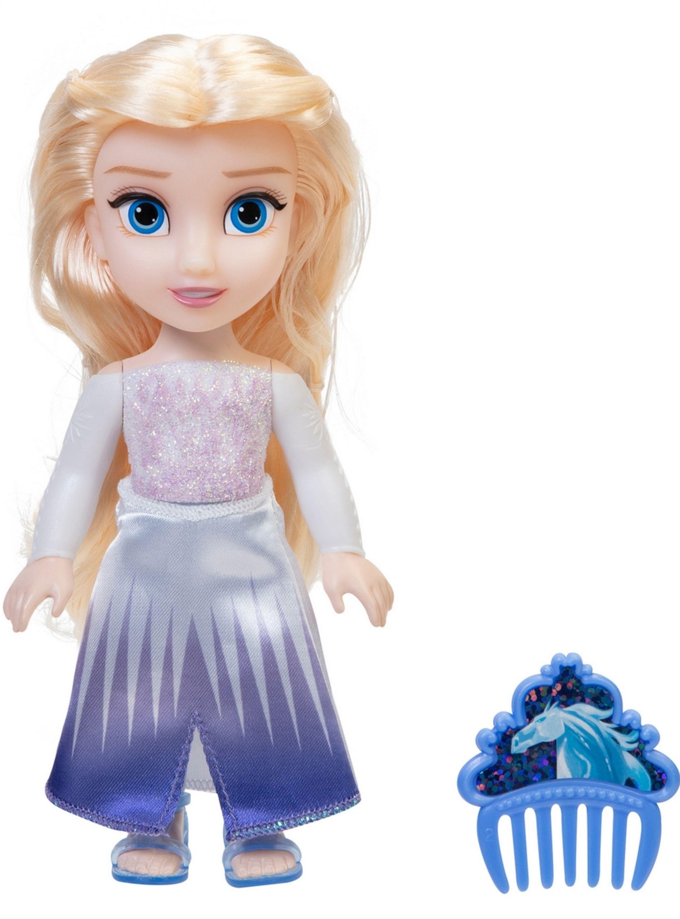 Muñeca con accesorios frozen de disney - elsa vestido blanco-5