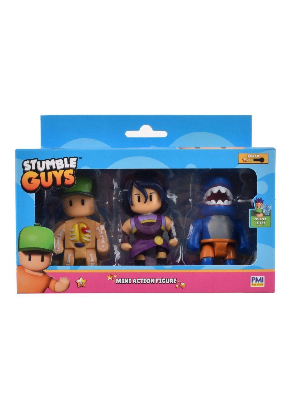 Pack 3 Figuras 8 Cms Articuladas Stumble Guys - Nyx-2
