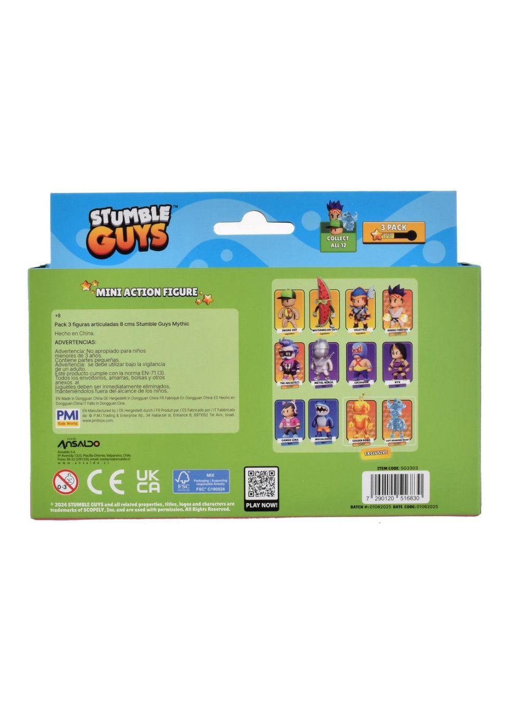 Pack 3 Figuras 8 Cms Articuladas Stumble Guys - Nyx-3