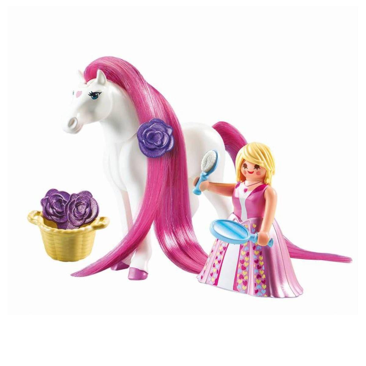 Playmobil Princesa Con Caballo - Blanco-2