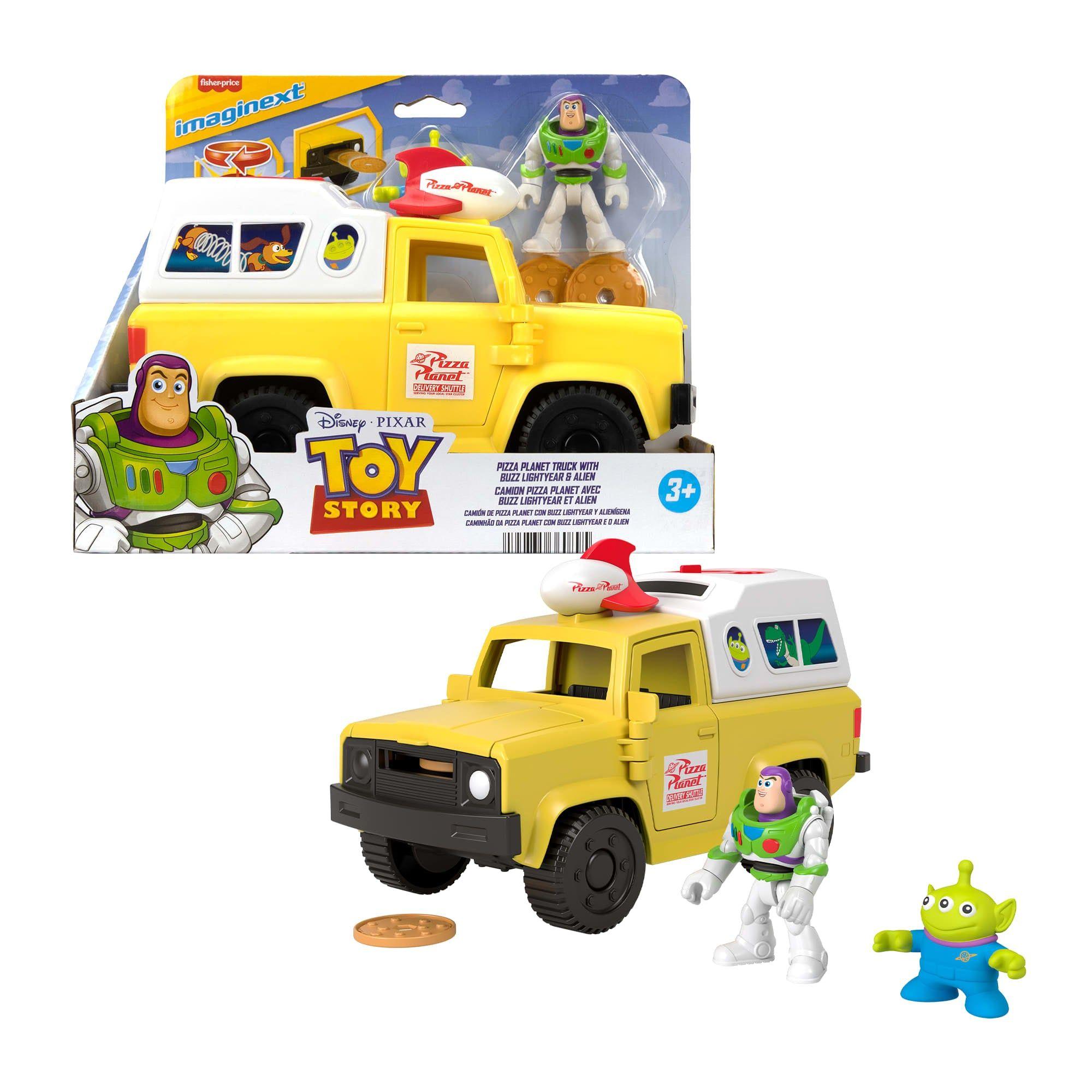 IMAGINEXT CAMIONETA PIZZA PLANET CON BUZZ Y ALIEN TOY STORY-0