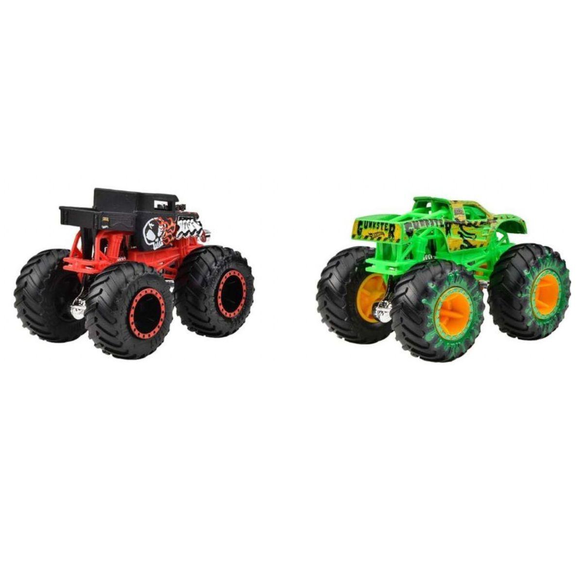 HOT WHEELS MONSTER TRUCKS ESCALA 1:64 - BONE SHAKER VS GUNKSTER-3