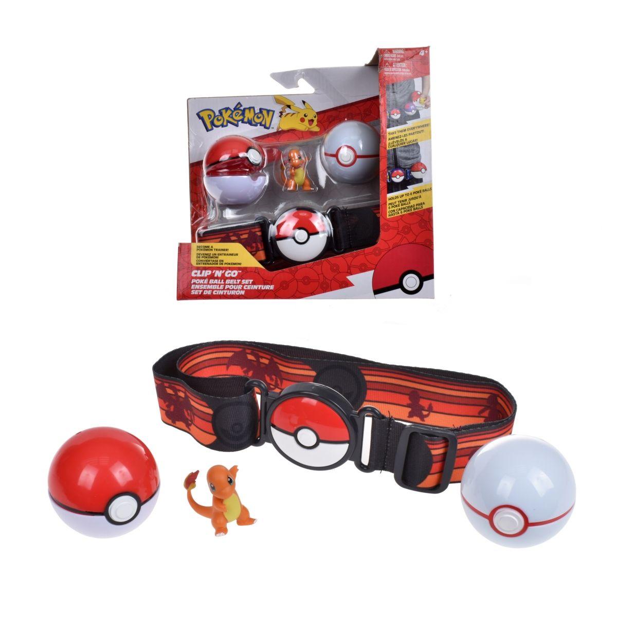 Cinturon Entrenador Con 2 Pokebolas Y Figura Pokemon - Charm-0