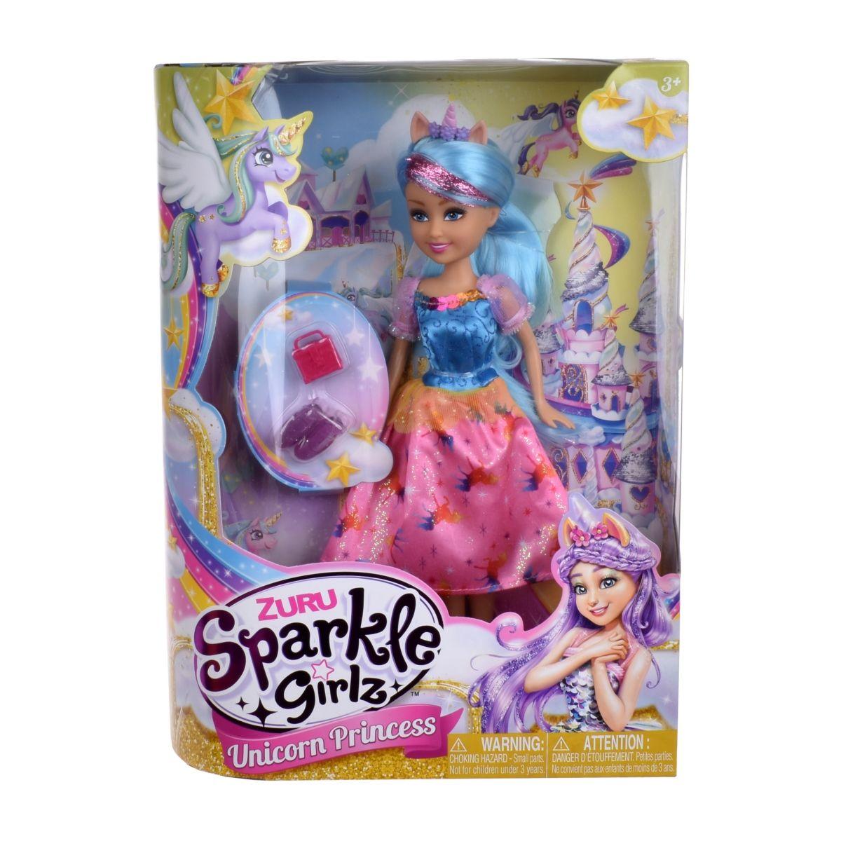 Muñeca 27 Cms Princesa Unicornio Con Accesorios Sparkle Girl-0
