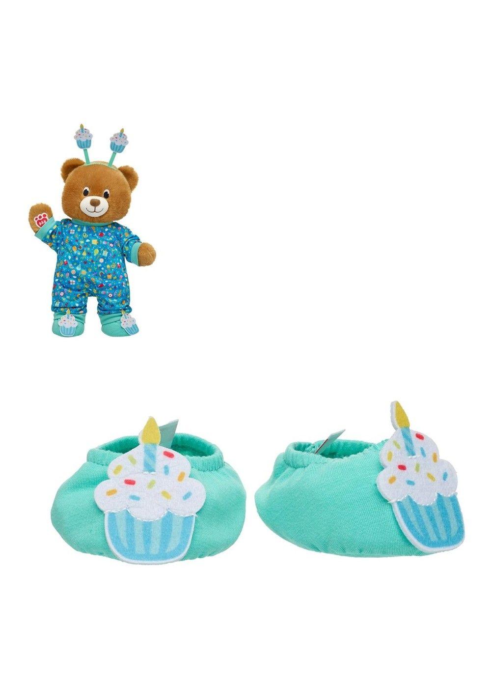 Pantuflas Build a Bear diseño cupcake colorido-0
