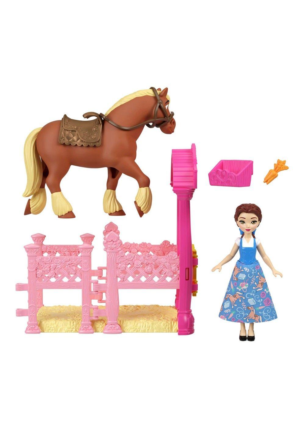DISNEY PRINCESA PRINCESAS CON ESTABLO Y CABALLO-5
