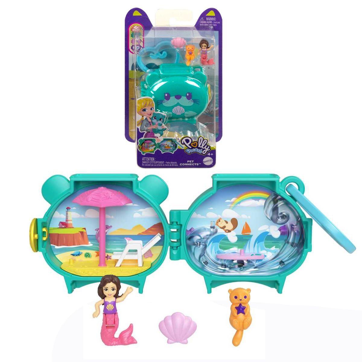 POLLY POCKET COLECCIÓN MINI MUNDO DE MASCOTAS - NUTRIA-0