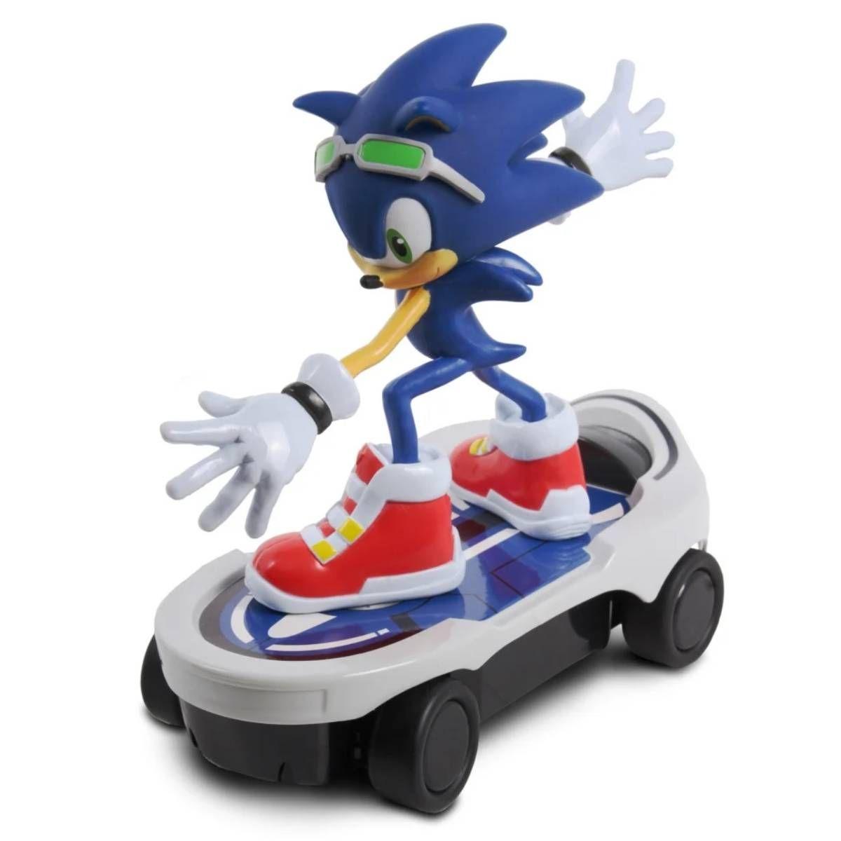 Skateboard Radio Controlado De 20 Cm Con Figura Sonic-1