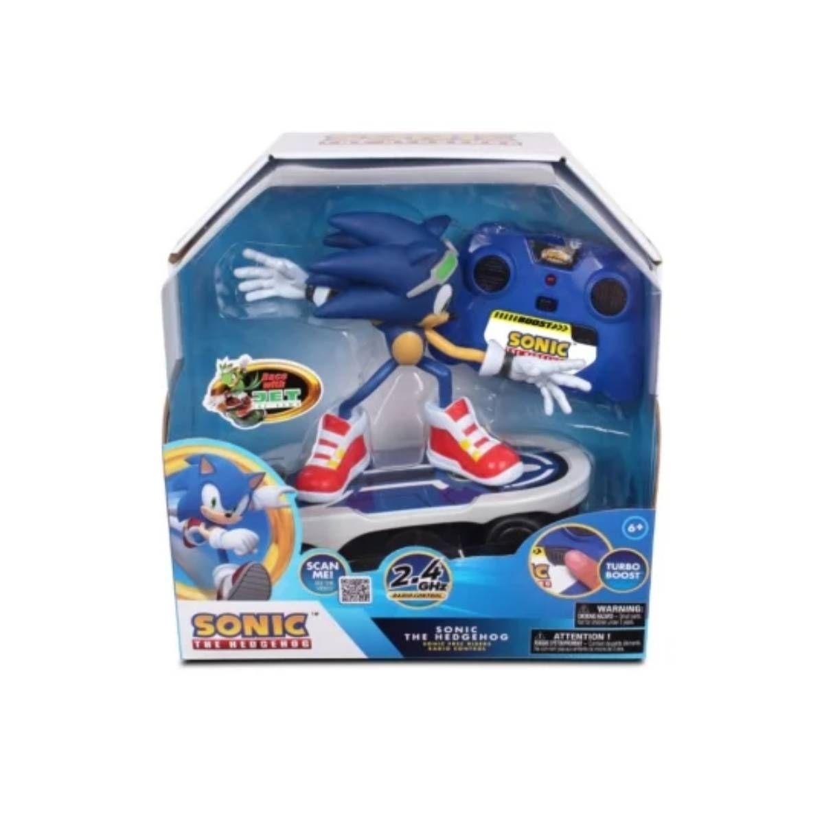 Skateboard Radio Controlado De 20 Cm Con Figura Sonic-3