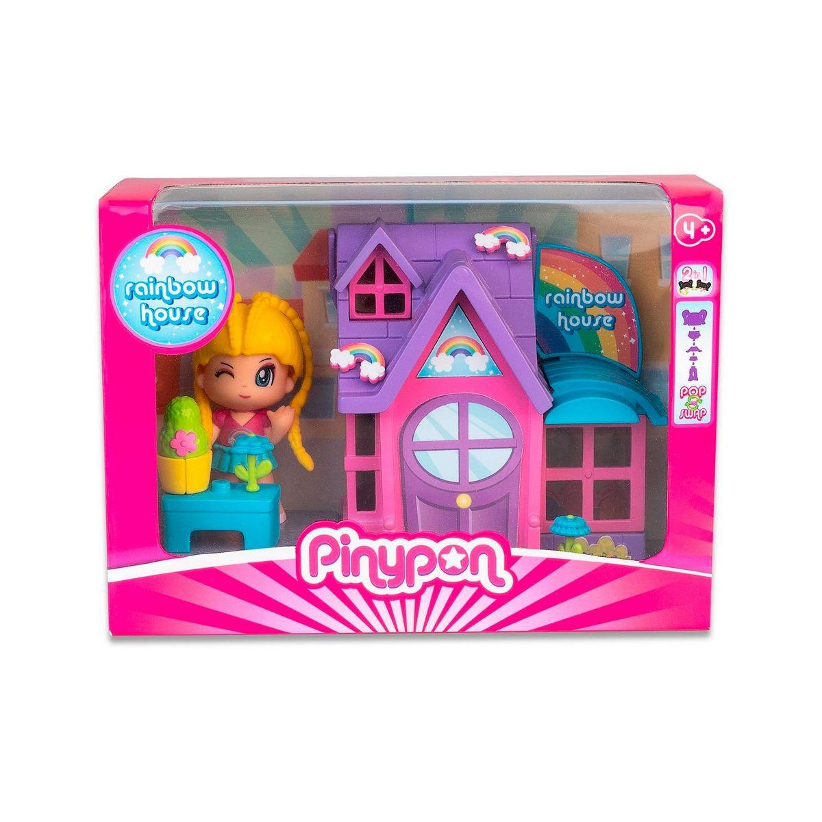 Casita de muñecas Pinypon con muñeca y accesorios - Morada-2
