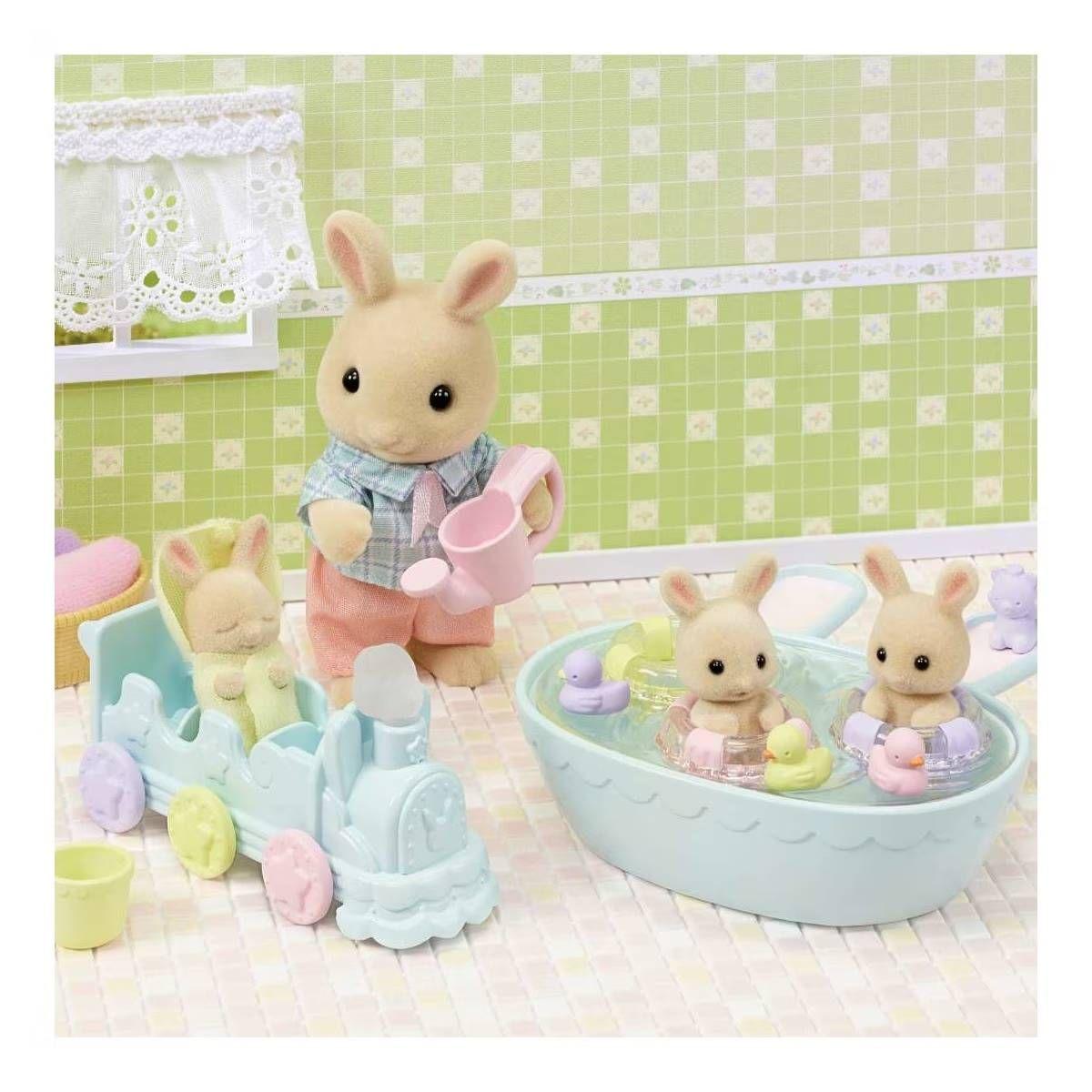 LA HORA DEL BAÑO DE LOS TRILLIZOS SYLVANIAN FAMILIES-2