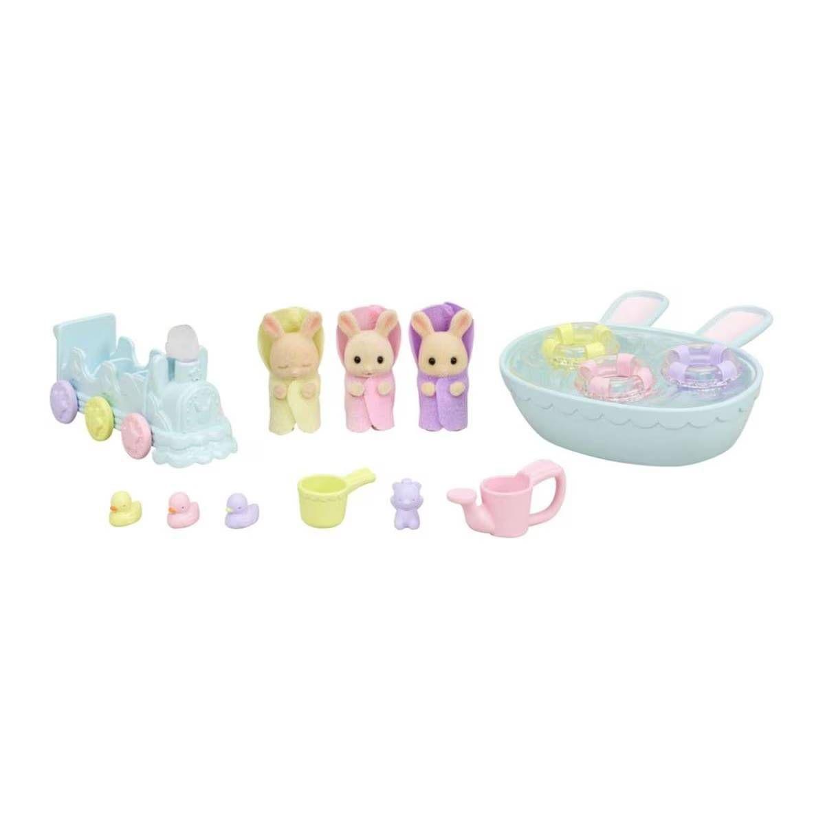 LA HORA DEL BAÑO DE LOS TRILLIZOS SYLVANIAN FAMILIES-5