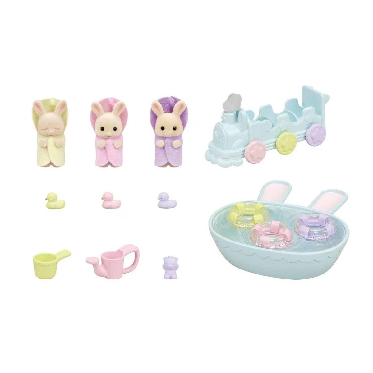 LA HORA DEL BAÑO DE LOS TRILLIZOS SYLVANIAN FAMILIES-6