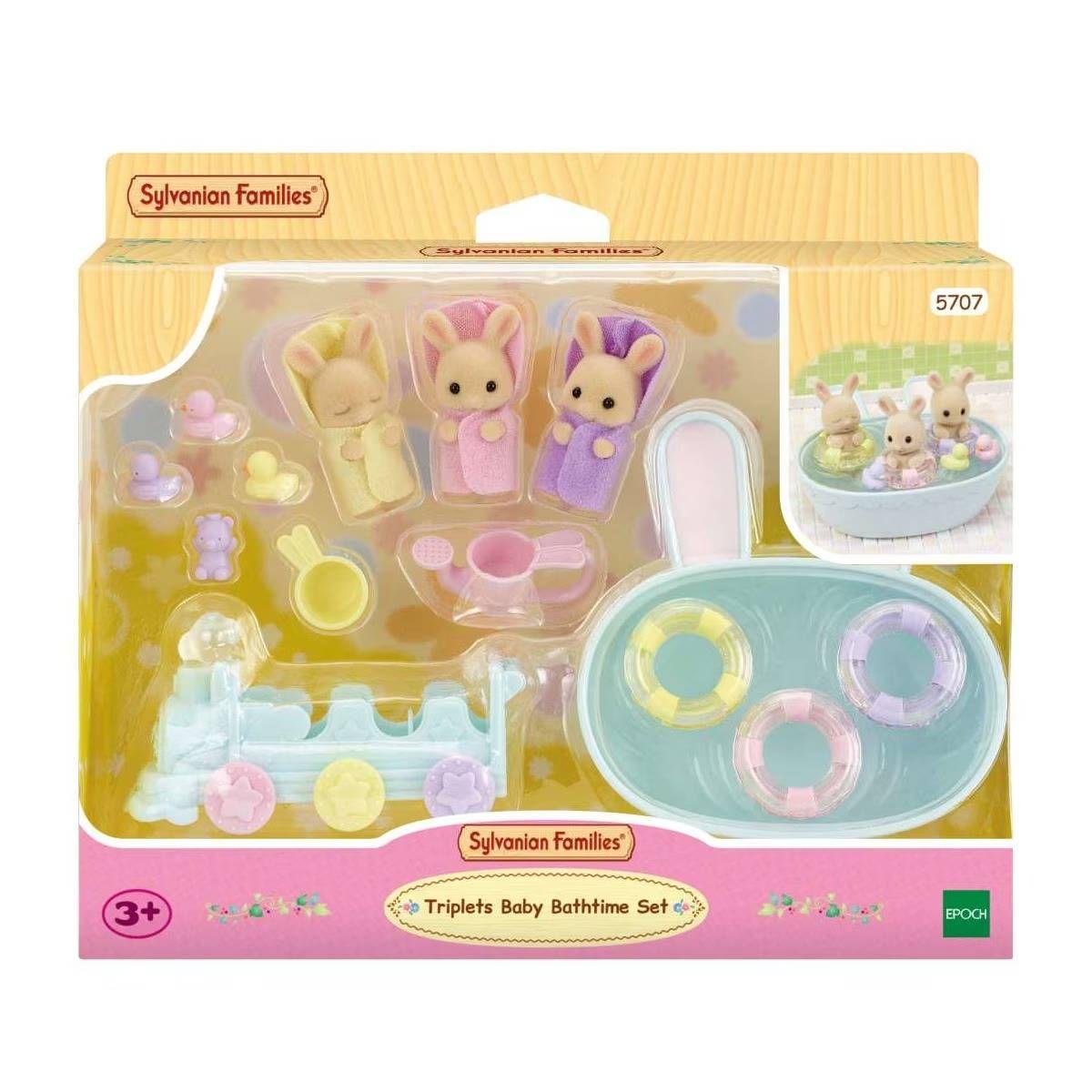 LA HORA DEL BAÑO DE LOS TRILLIZOS SYLVANIAN FAMILIES-7