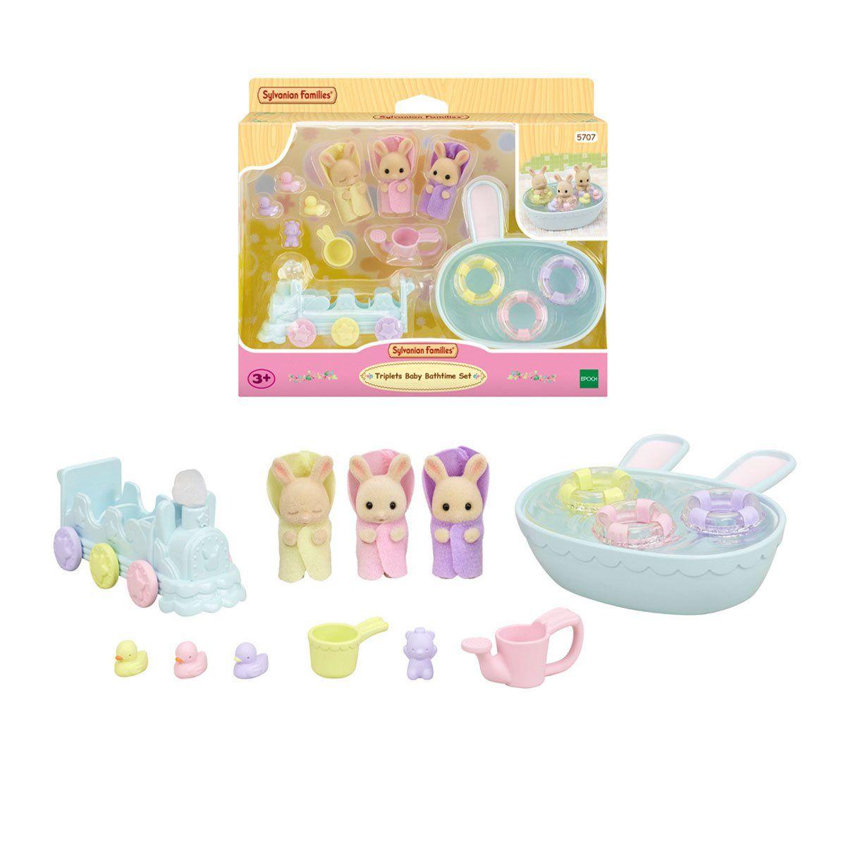 LA HORA DEL BAÑO DE LOS TRILLIZOS SYLVANIAN FAMILIES-8