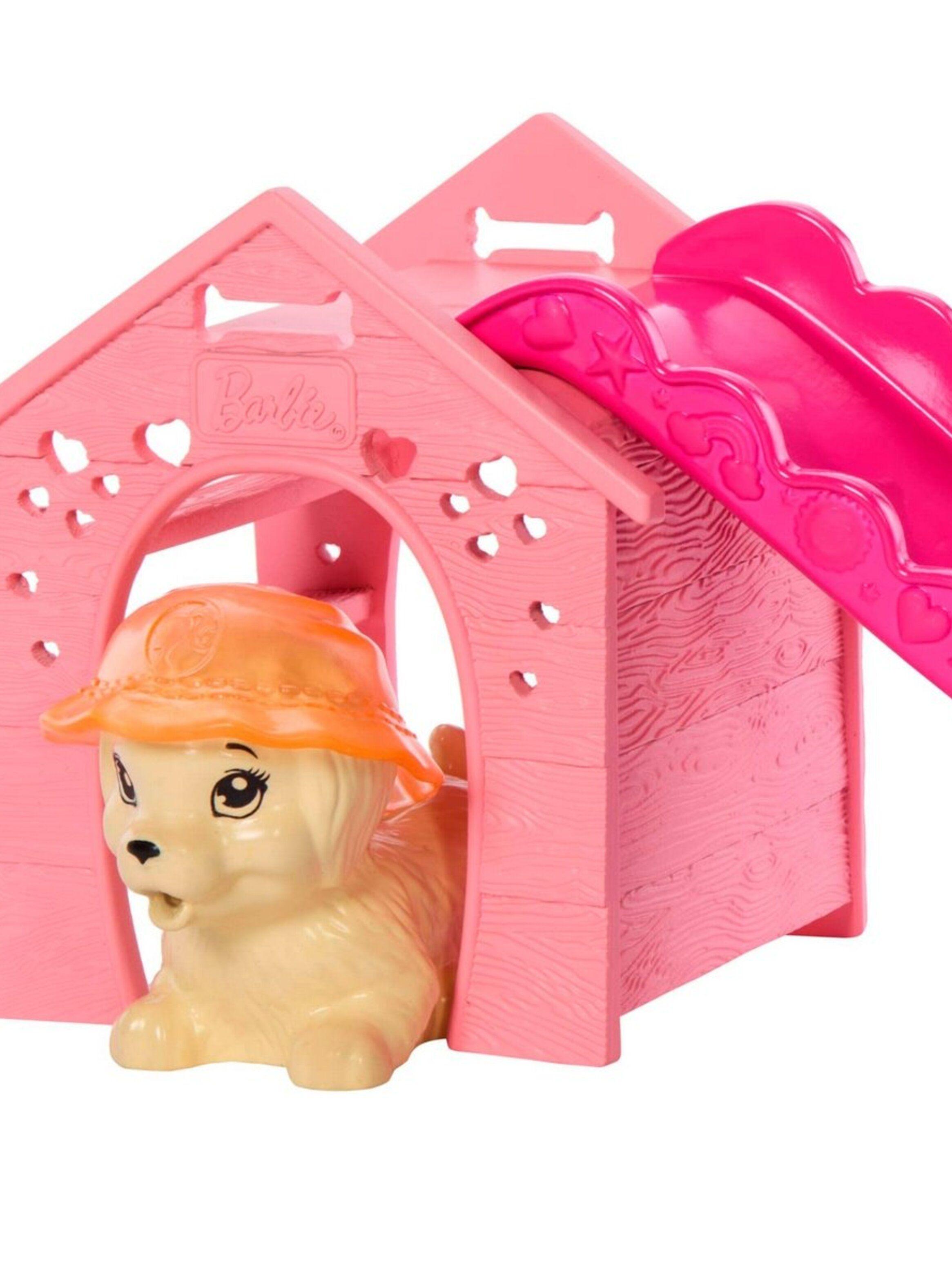 Barbie set de juego fiesta en la piscina con perritos-4