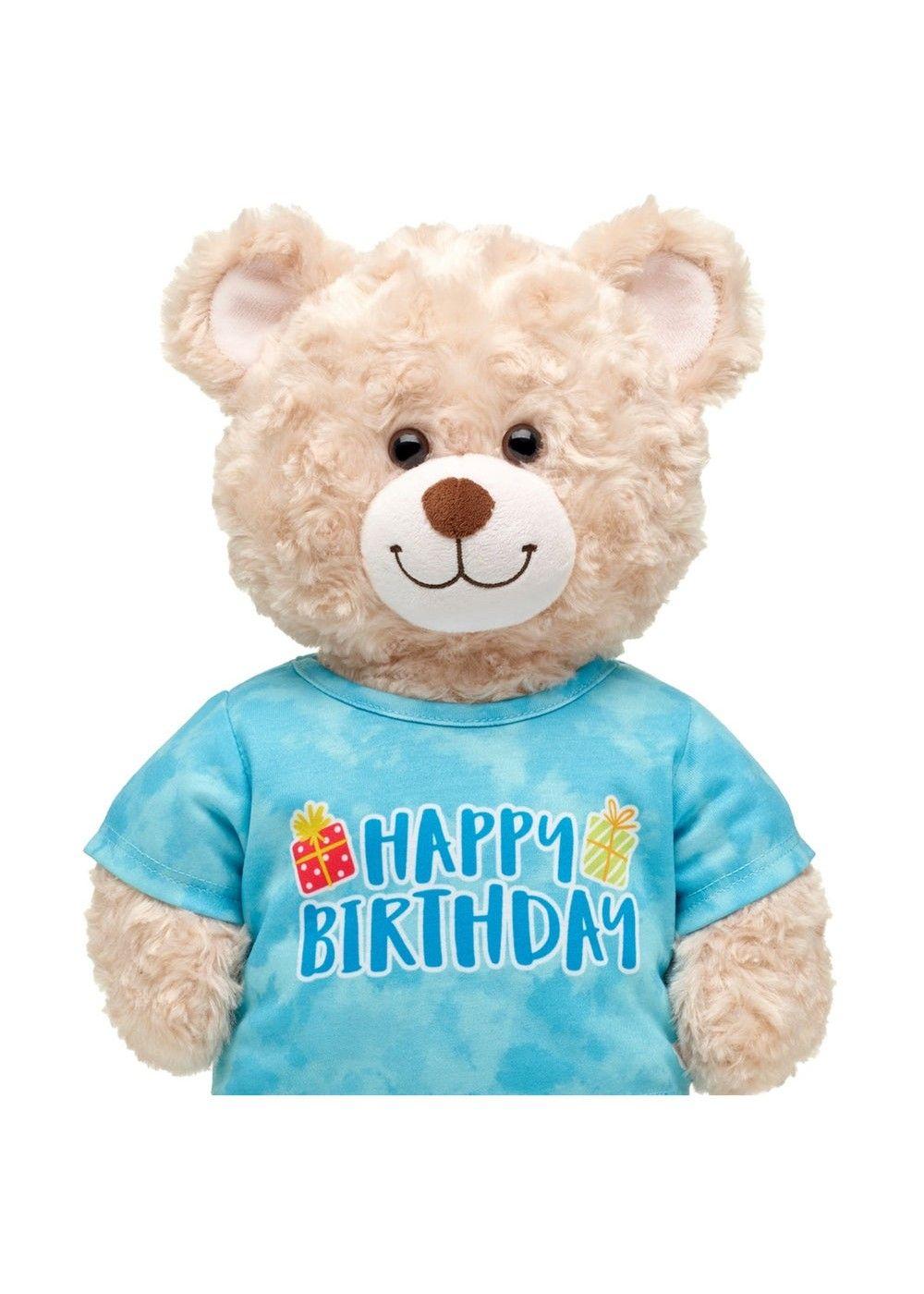 Polera Build a Bear cumpleaños azul para peluche-2
