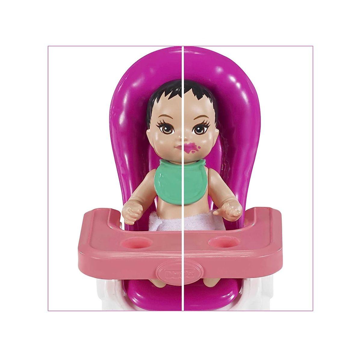 Sets De Barbie Skipper Niñera - Pelo Castaño Con Violeta-3