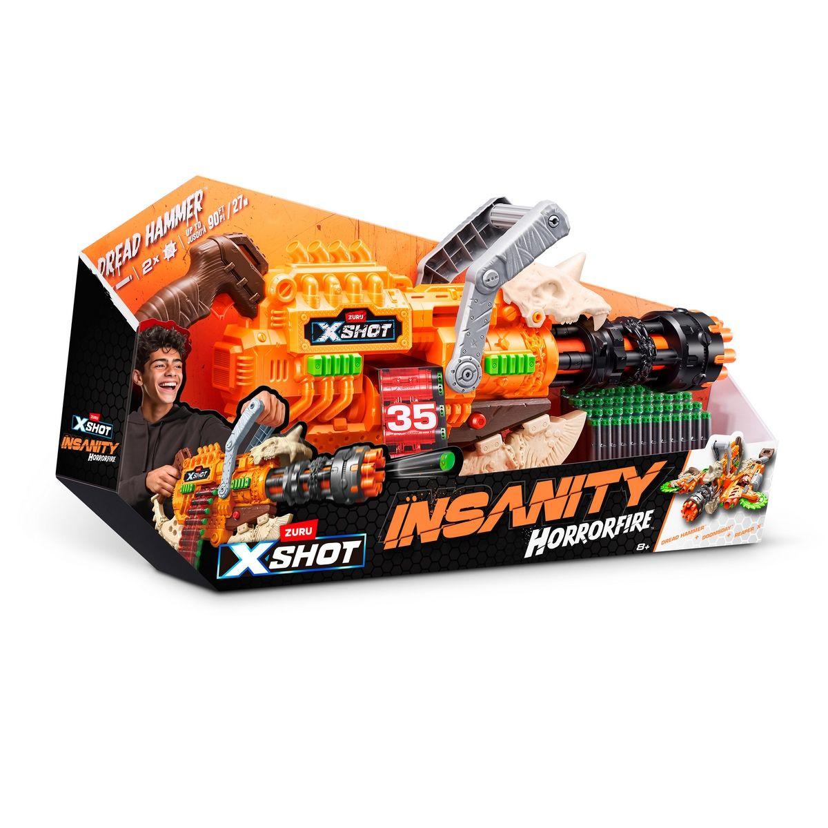 LANZA DARDOS HORROR FIRE DREAD HAMMER CON 48 DARDOS X-SHOT-2