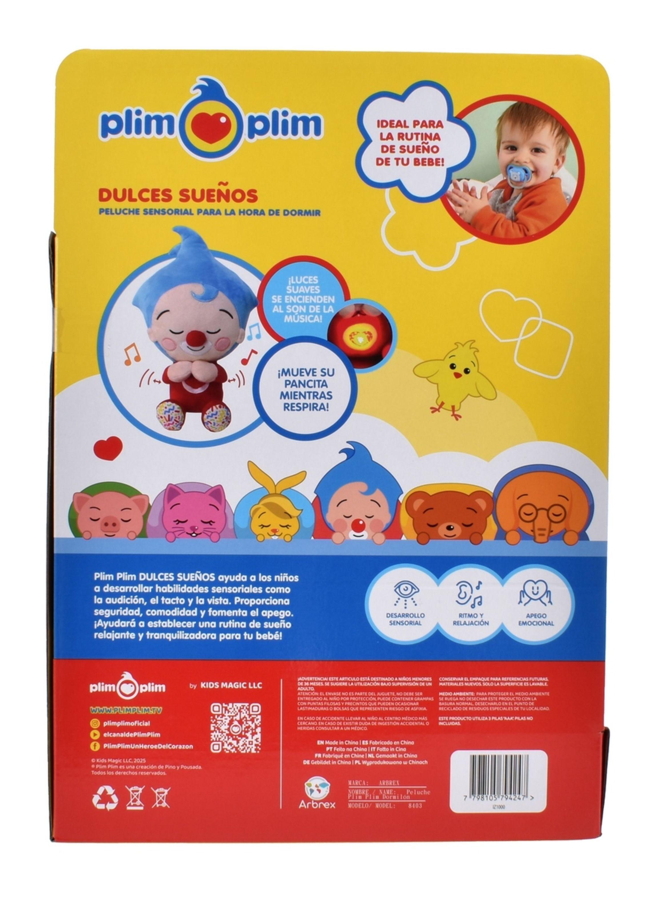 Peluche para dormir 30 cms con musica plim plim-3