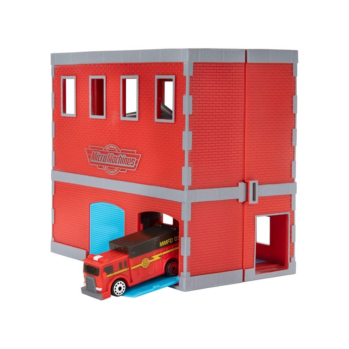 Playset Expandible Con Auto Micro Machines - Fire & Rescue-7