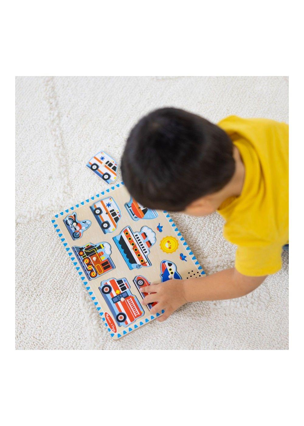 PUZZLE ENCAJE DE MADERA LA GRANJA CON SONIDO MELISSA AND DOUG - VEHICULOS-3