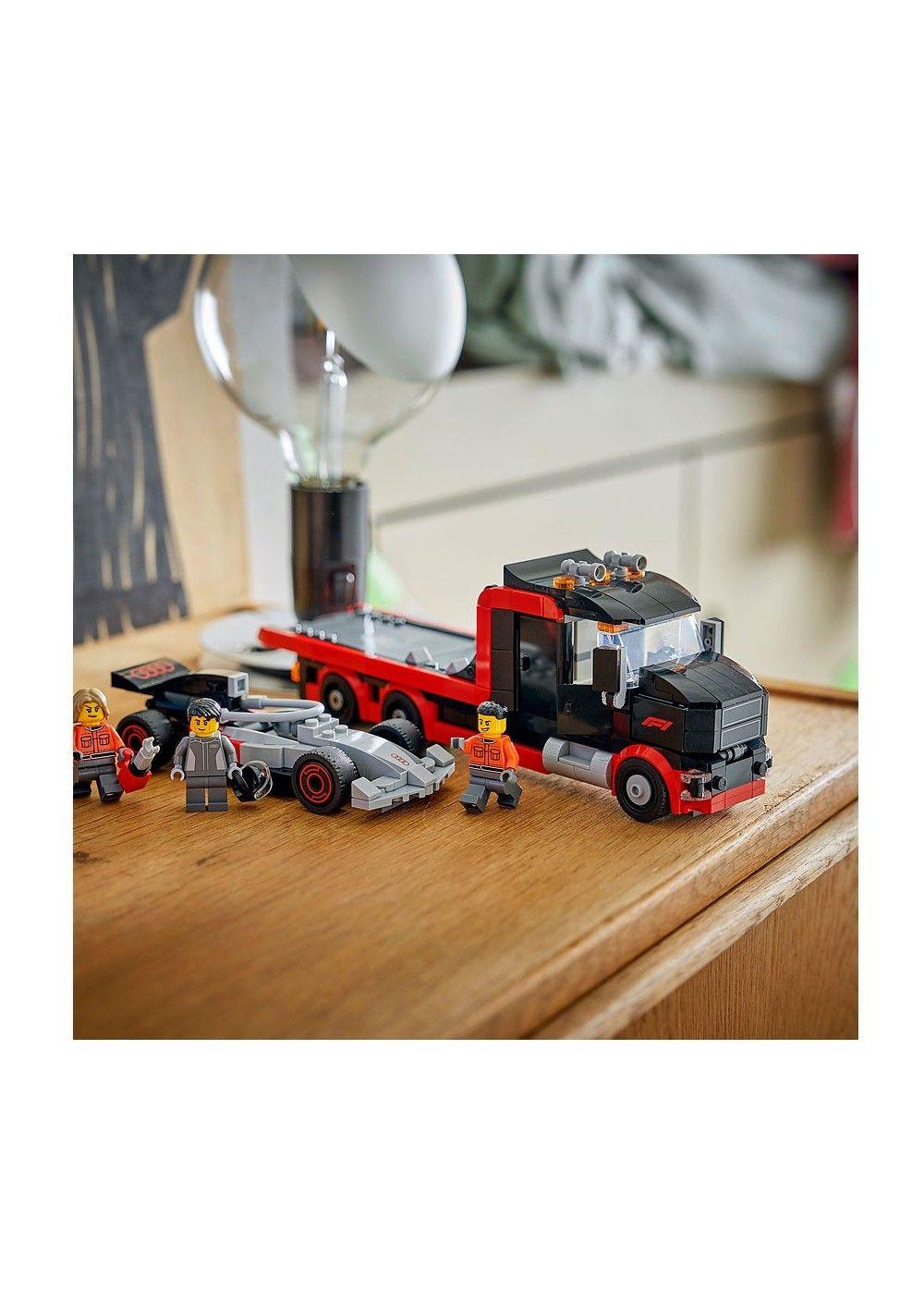CAMION DE EXHIBICION DE F1 CON AUTO DE CARRERAS AUDI F1 LEGO CITY F1-5