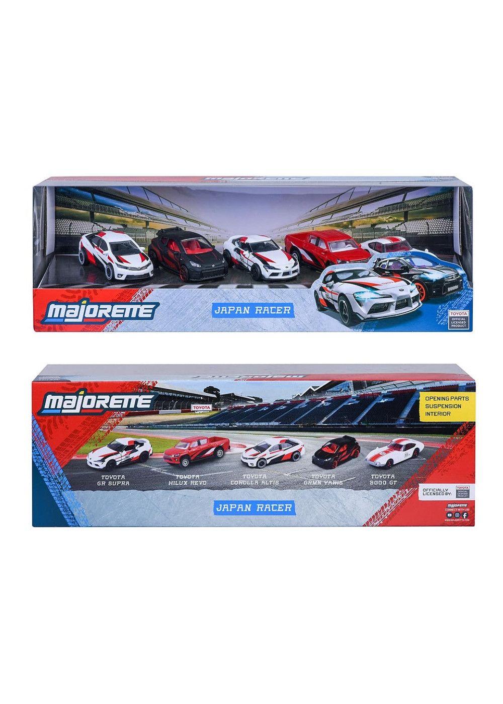 SET 5 VEHICULOS TOYOTA RACING MAJORETTE-3