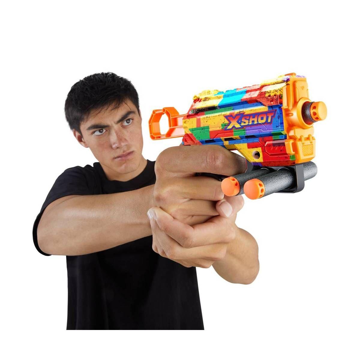 Lanzador de dardos X SHOT Menace Skins 8 dardos - Striper-1